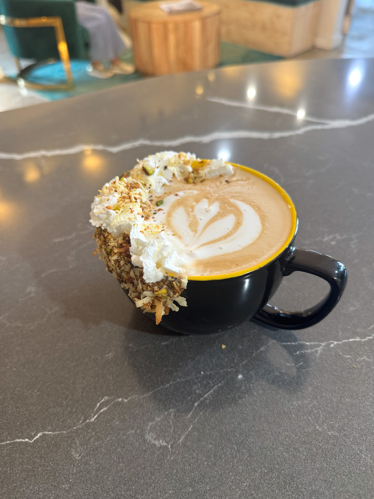 Pistachio–Coconut Latte